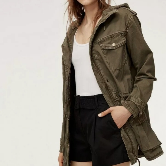 Talula Aritzia Olive Army Green Trooper Jacket - Picture 3 of 9